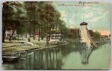Silver Lake Ohio 1915 Postcard Swimming Pool Water Slide picture