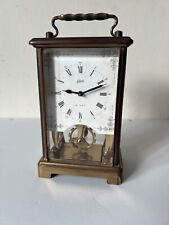 vtg SCHATZ & SOHNE  Aug 59 TWO JEWELS 8 DAY CARRIAGE CLOCK GERMANY picture