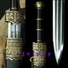 Class A Chinese Kung Fu Sword Sharp Folded Damascus Steel Blade Yue King Jian越王劍 picture