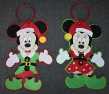 FABULOUS PAIR OF MICKEY MOUSE & MINNIE MOUSE FELT DOOR KNOB HANGERS DECORATIONS picture