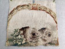 ANTIQUE VINTAGE FRENCH AUBUSSON TAPESTRY PILLOW TOP #3 picture