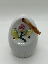 Vintage Pomander Floral Porcelain Fragrance Potpourri Egg  JAPAN Rose Sachet  picture
