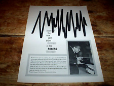 BUDDY RICH ( ROGERS DRUMS ) 1962 Vintage U.S. magazine PROMO Ad NM- picture