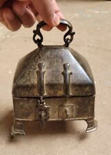 VINTAGE ORIGINAL INDIAN HANDCRAFTED BRASS BOX COLLECTABLE  picture