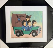 THE BEATLES OR BUST Framed Animation Art Cartoon Sericel Cel picture