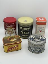 Vintage Product Brand Collectible Tins /Containers - Lot Of 5 picture