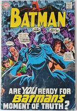 Batman #211 (1969) Vintage Silver Age Comic, Batman Forced to Unmask Himself picture