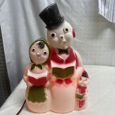 Vtg Empire Blow Mold Snowman Family Christmas Carolers Approx 13.5” Noel RARE picture
