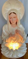 vtg Our Lady of the Tears STATUE Mary virgin sorrows garden shrine yard grotto picture