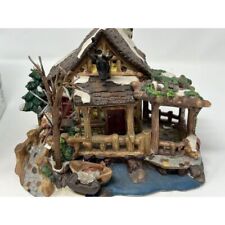 Vintage Beautiful Christmas Streets Village Log Cabin 1990s & 2000s picture