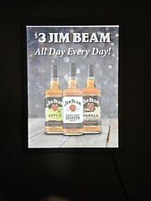 $3 Jim Beam All Day Every Day  LED Lighted Framed Picture Sign 25.5
