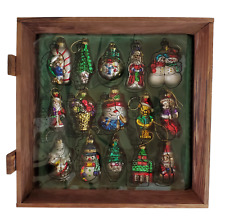 Vintage Thomas Pacconi 30 Christmas Ornaments Museum Series Wood Crate COA picture