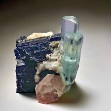 Terminated aquamarine|  apatite | schorl Crystal specimen from Pakistan 66 Gram picture
