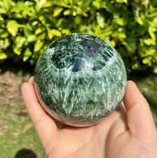 TOP 2.11lb Natural Seraphinite Sphere crystal Gemstone quartz ball Reiki Healing picture