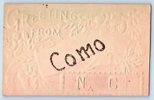 Como North Carolina NC Postcard Greetings Messages From Como Embossed Flowers picture