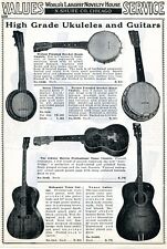 1938 Print Ad of Ukuleles & Banjos Harmony Classmate, Johnny Marvin picture