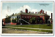 1919 University Hospital Exterior Roadside Ann Harbor MI Posted Vintage Postcard picture