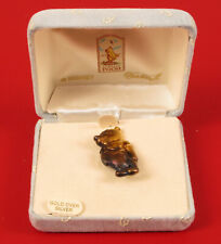 VINTAGE VAN DELL WINNIE THE POOH WALT DISNEY GOLD OVER SILVER FINE BROOCH PIN  picture