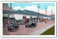 c1930's French Market Cars Horse Carriage New Orleans Louisiana LA Postcard picture
