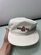 Vintage White SnapBack Pennzoil adjustable Trucker Hat picture