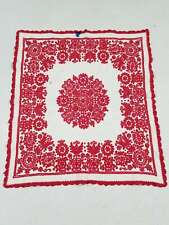Antique Traditional Hungarian/Transylvanian Embroidered Tablecloth 97x88cm picture