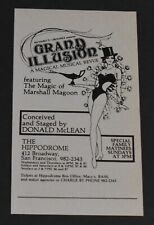 1979 Print Ad San Francisco Grand Illusion Richard D Ordonez Magical Revue art picture