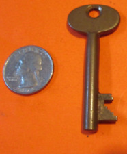 VTG Brass Gamewell Police Call Box Fire Alarm Lock Key antique old 2 1/2 picture