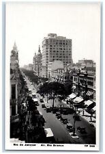 Rio de Janeiro Brazil Postcard Avenue Rio Branco c1950's Vintage RPPC Photo picture