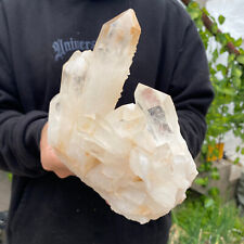 4.1lb Large Natural Clear White Quartz Crystal Cluster Rough Healing Specimen picture