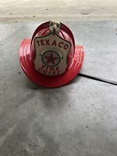 Vintage Texaco Fire Chief Toy Fireman Hat Helmet 1960's Brown And Bigelow picture