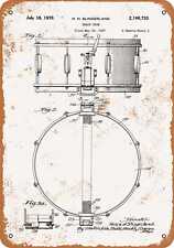 Metal Sign - 1939 Slingerland Snare Drum Patent -- Vintage Look picture