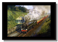 BR Britannia loco 70003 John Bunyan at Dedham framed picture free p&p UK picture