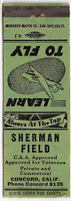Learn to Fly Sherman Field Concord Calif. FS Empty Matchbook Cover picture