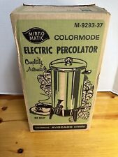 Vintage MIRRO-MATIC 22 Cup Electric Percolator Coffee Pot Avocado  Used picture