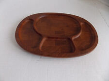 DIGSMED Danmark # 401 Oval Divided Teak Party Tray Dresser Tray MCM picture