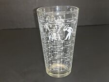 Vintage Federal Glass Barware Tumbler with Cocktail Recipes & Dancers picture