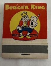 Rare Early Burger King Matchbook 