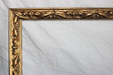 VINTAGE FITS 12 X 24 GOLD GILT PICTURE FRAME ARTS CRAFTS 1940 WOOD ORNATE GESSO picture