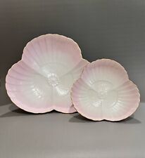 Vintage 1900 Haviland Limoges pink ice cream set serving dish & 11 flower bowls picture