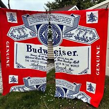 Vintage 70s 80s Budweiser Pinch Pleat Curtain Pairs Rare Beer Collectibles picture