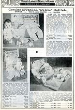 1938 Print Ad of EFFanBEE Dy-Dee Baby Doll Sets Kin Wee Ette picture