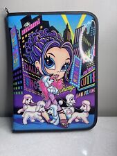 Lisa Frank Glamour Girl Zipper Binder 9.5”x13 With Letter paper picture
