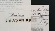 Two (2) 1950's LOUIS NIZER Autographs / Signatures ~ NY Lawyer to the Famous  picture