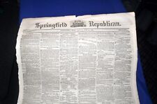 ANTIQUE NEWSPAPER Springfield Republican MA June 21 1861 CIVIL WAR STORIES 4 PGS picture