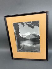 Original B&W Lg Photo, Mt. Rainier.  Wa.  Mirror Lake  10.5