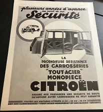 1933 Citroen 15cv All Steel Bodywork - Vintage Original French Print Ad Wall Art picture