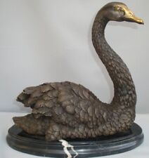 Statue Sculpture Swan Bird Wildlife Art Deco Style Art Nouveau Style Bronze picture