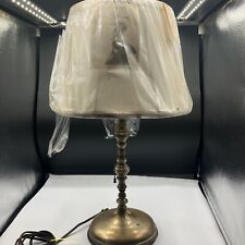 Vintage Solid Brass Lamp W Original Duchess Lamp Shade By Hillcrest c 1976 picture