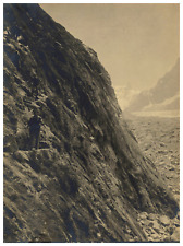 France, Chamonix, le Mauvais Pas Vintage print, matte silver print 22x1 picture
