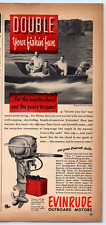 Evinrude Outboard Motors DOUBLE FISHIN' FUN 1951 Partial Page Print Ad 8